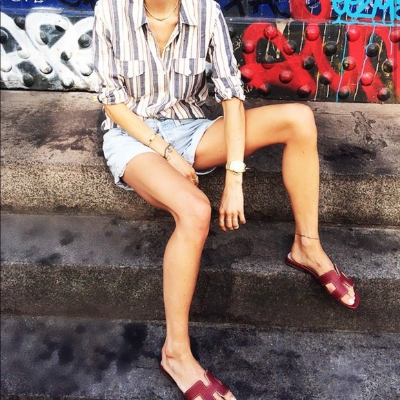 SOLD//HERMES ORAN SANDALS - Picture 9 of 10